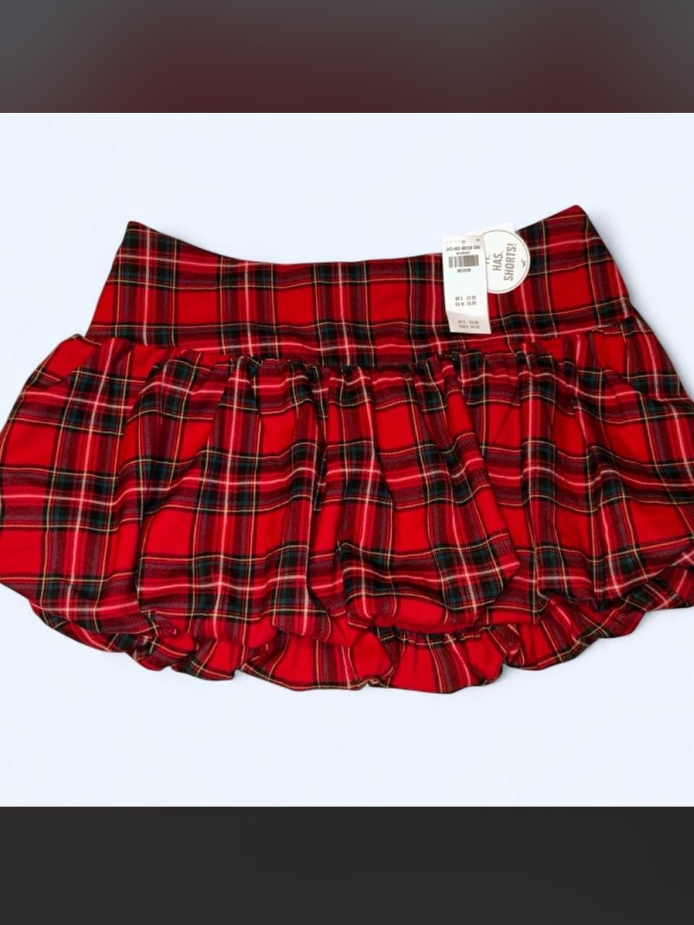 NWT Hollister Plaid Bubble Hem Skort ❤️🖤